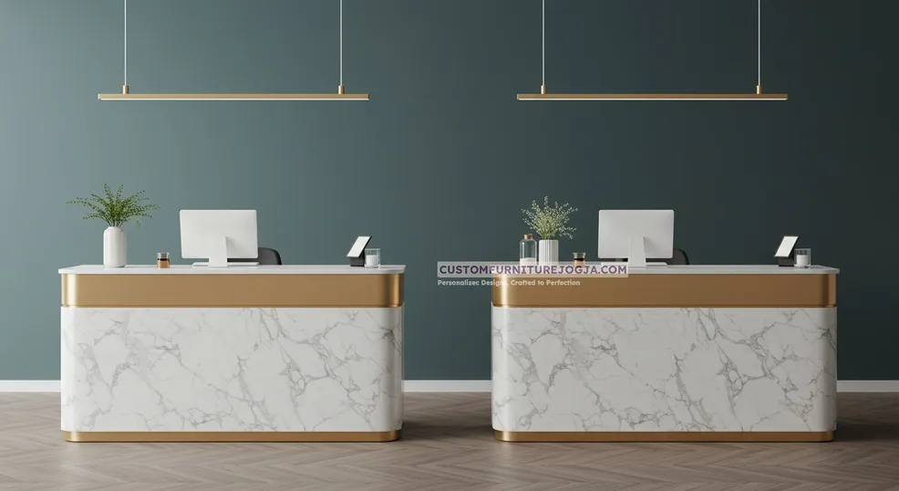 Jasa pembuatan meja kasir custom berkualitas di Jogja
