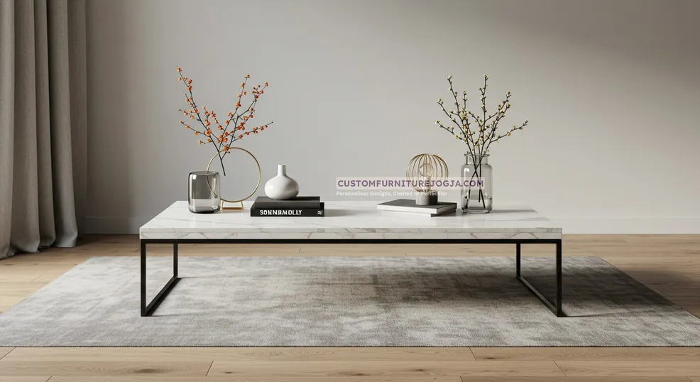 Jasa pembuatan meja tamu custom berkualitas di Jogja